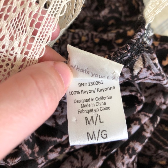 L*SPACE Button Front Printed Cover Up M/L - Picture 4 of 4